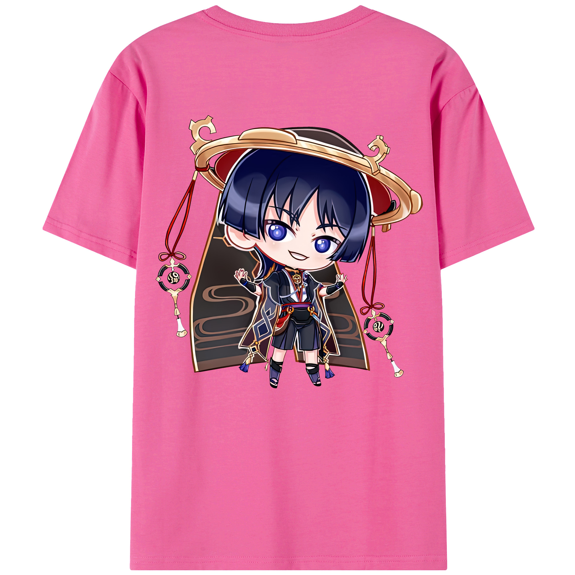 げんし神 さんペい genshin Sanpei レディース半袖Tシャツ(バックプリント)